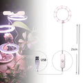 Transparent USB LED plant grow light with acrylic stick for indoor plants.