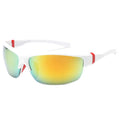 Men's windproof cycling sunglasses with semi-frameless frame in various colour options