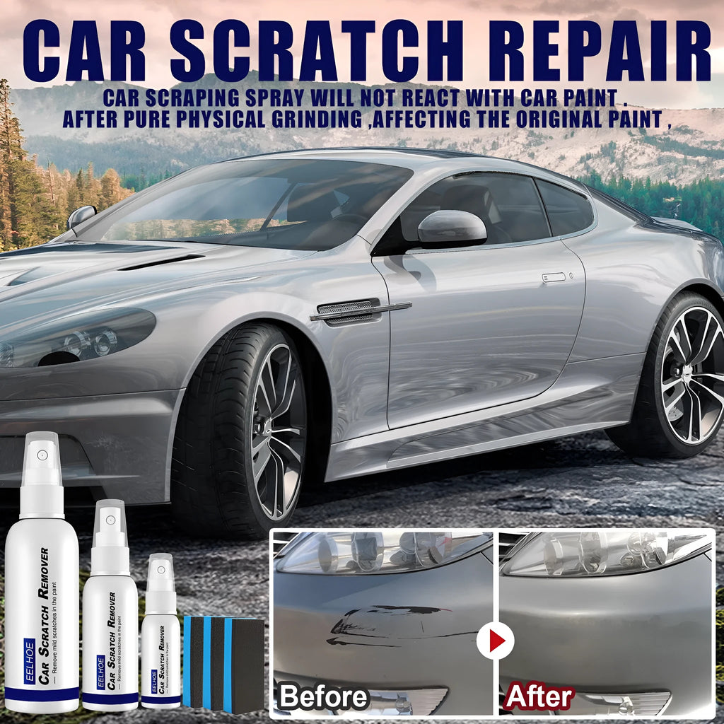 Car scratch repair spray in aerosol can for paint surface scratch removal and sealing glaze coating