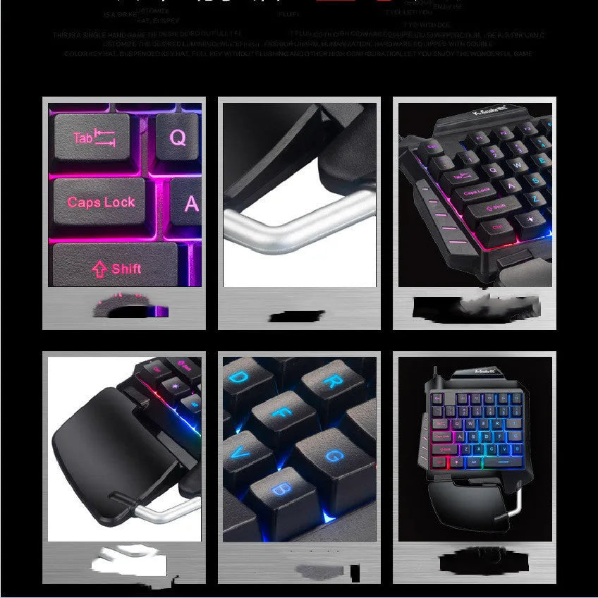 Black one-handed gaming keyboard throne converter for left-handed desktop battle royale gamers