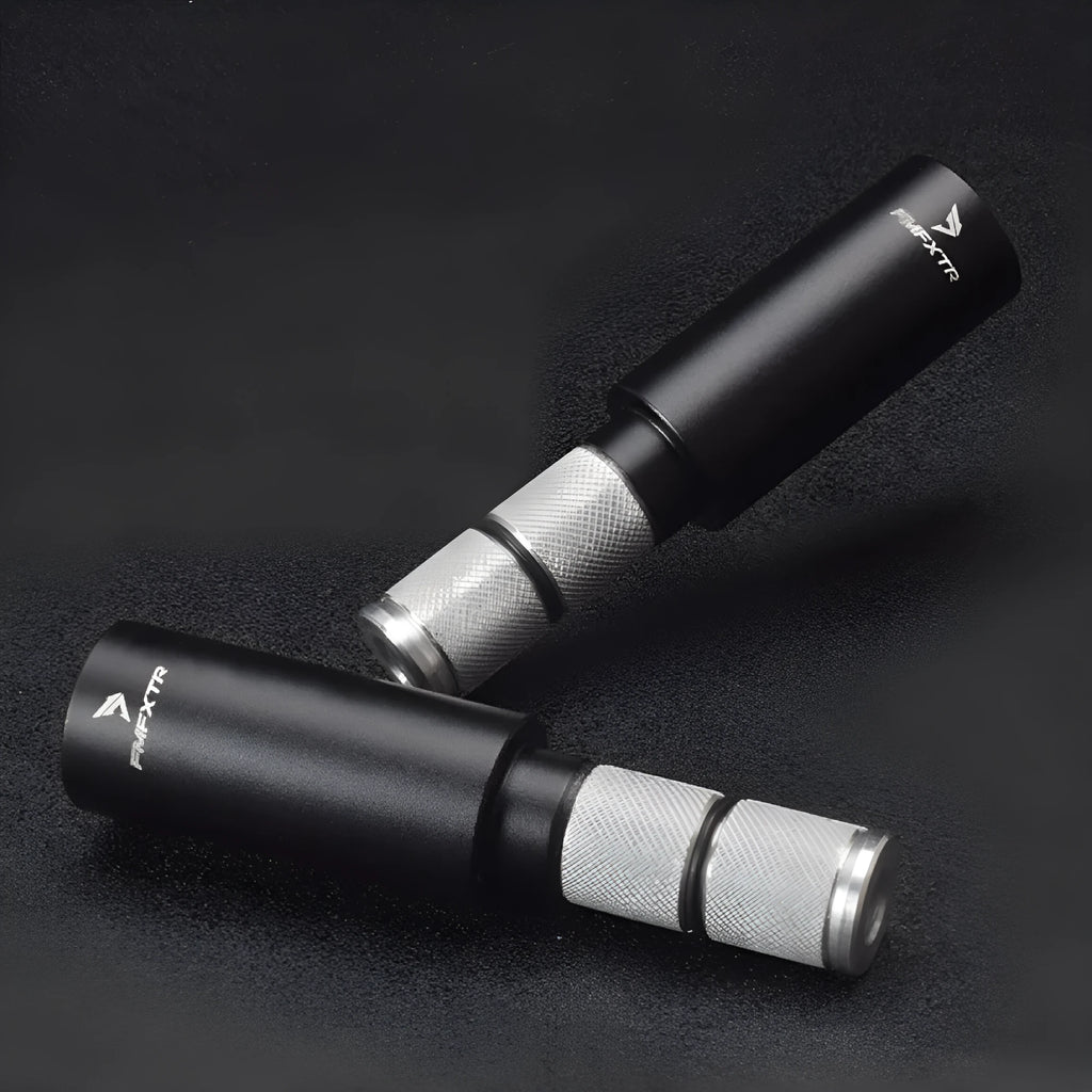 Aluminium mountain bike handlebar extension rod with folding mechanism and adjustable 15-20mm range