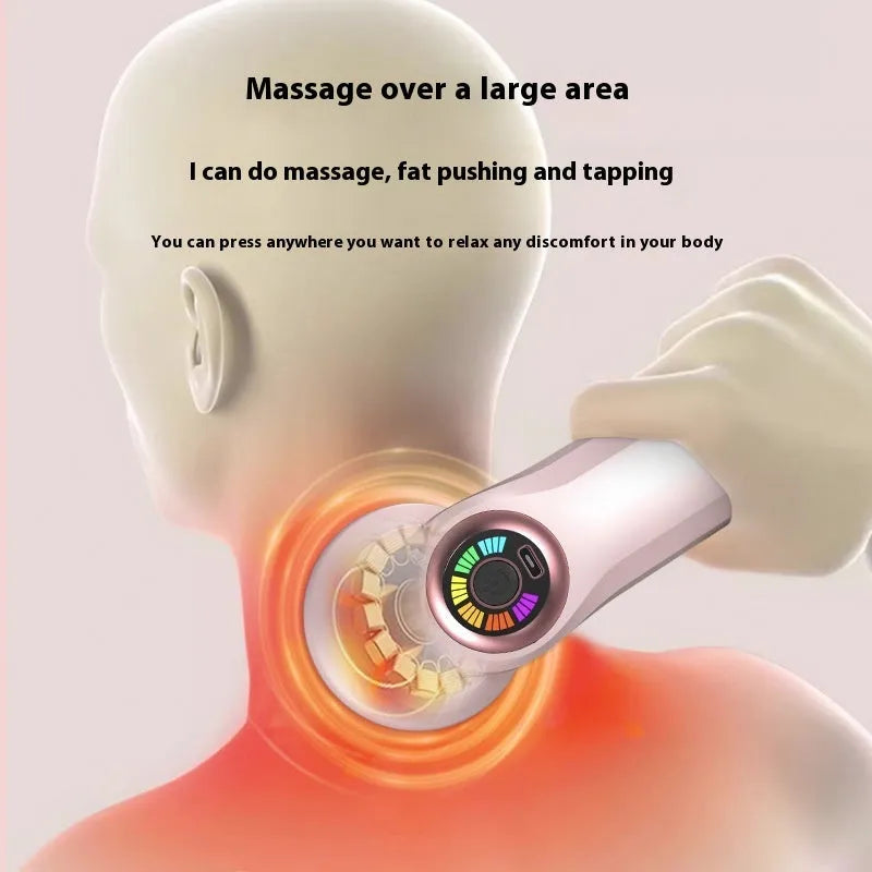 USB electric massager for cervical spine, waist, back, and leg massage in pink, white, or black
