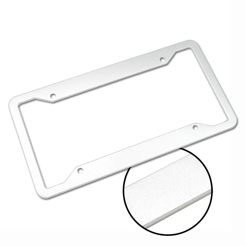 Aluminium alloy licence plate frame in black, silver, grey or stainless steel finish