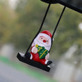 Christmas car rearview mirror pendant resin Santa Claus cartoon style hanging ornament 4.5x3x5cm