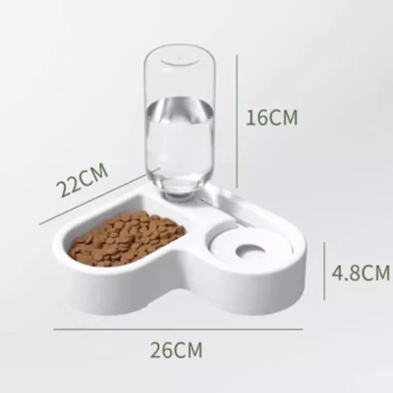 White food-grade plastic cat water fountain measuring 22x26x16cm for indoor pet hydration