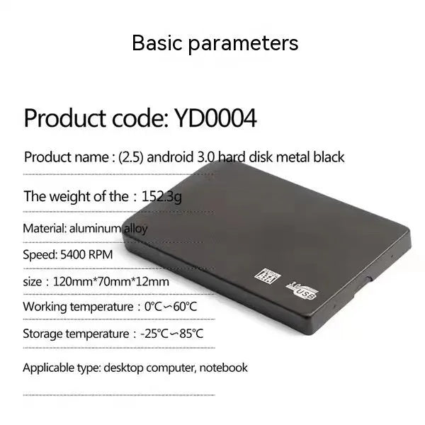 USB 3.0 solid state mobile hard drive in metal shell, showing black, blue, red, and silver colour options.