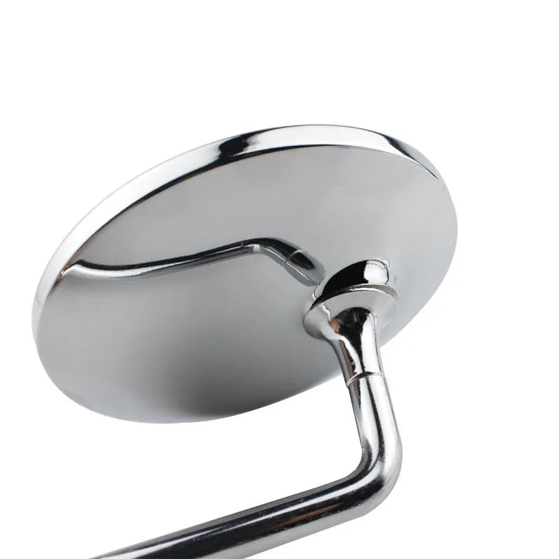 Motorcycle rearview mirror electroplated silver aluminium alloy 8mm thread pair