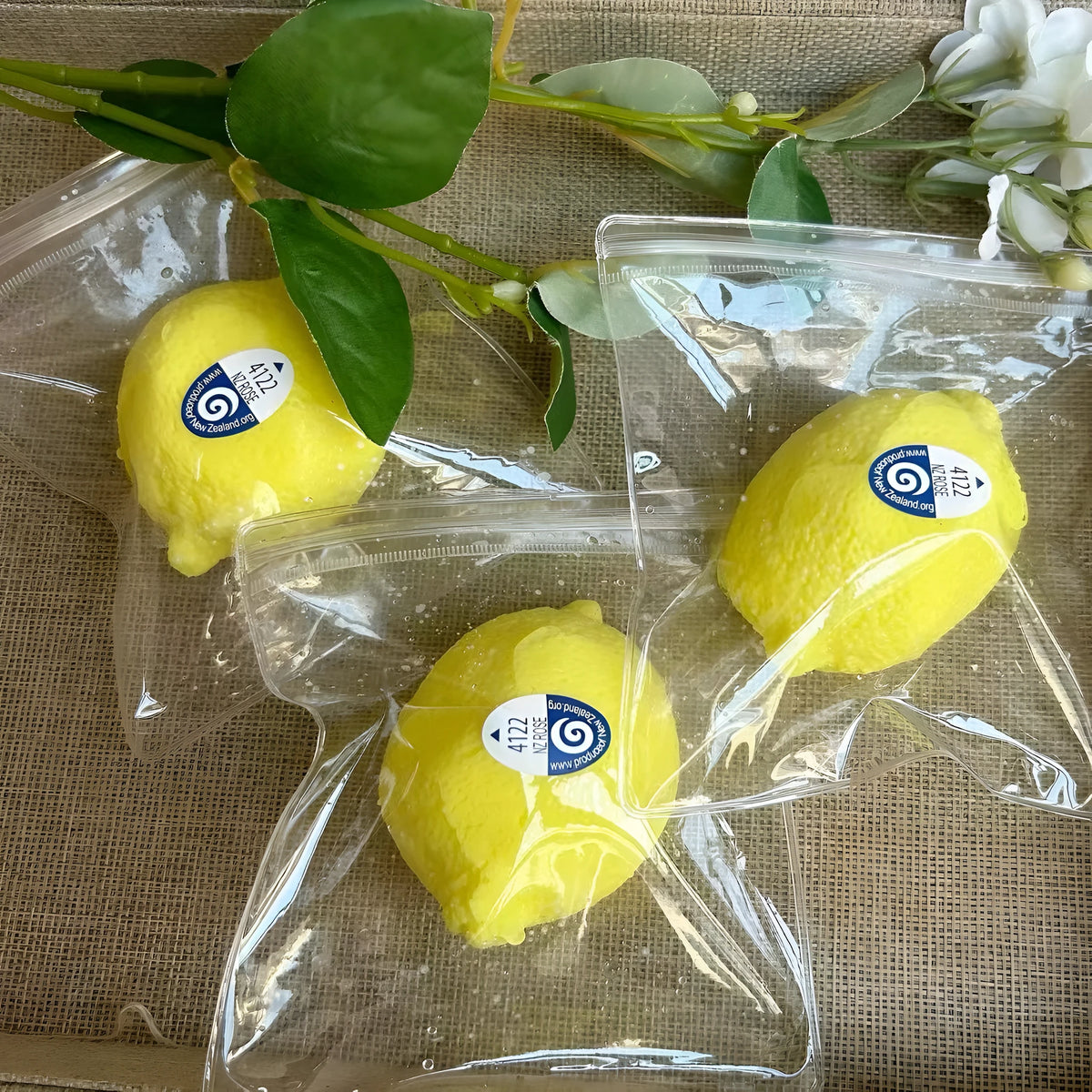 Silicone lemon squeezing toy in silicone lemon colour for pressure reduction and grasp training