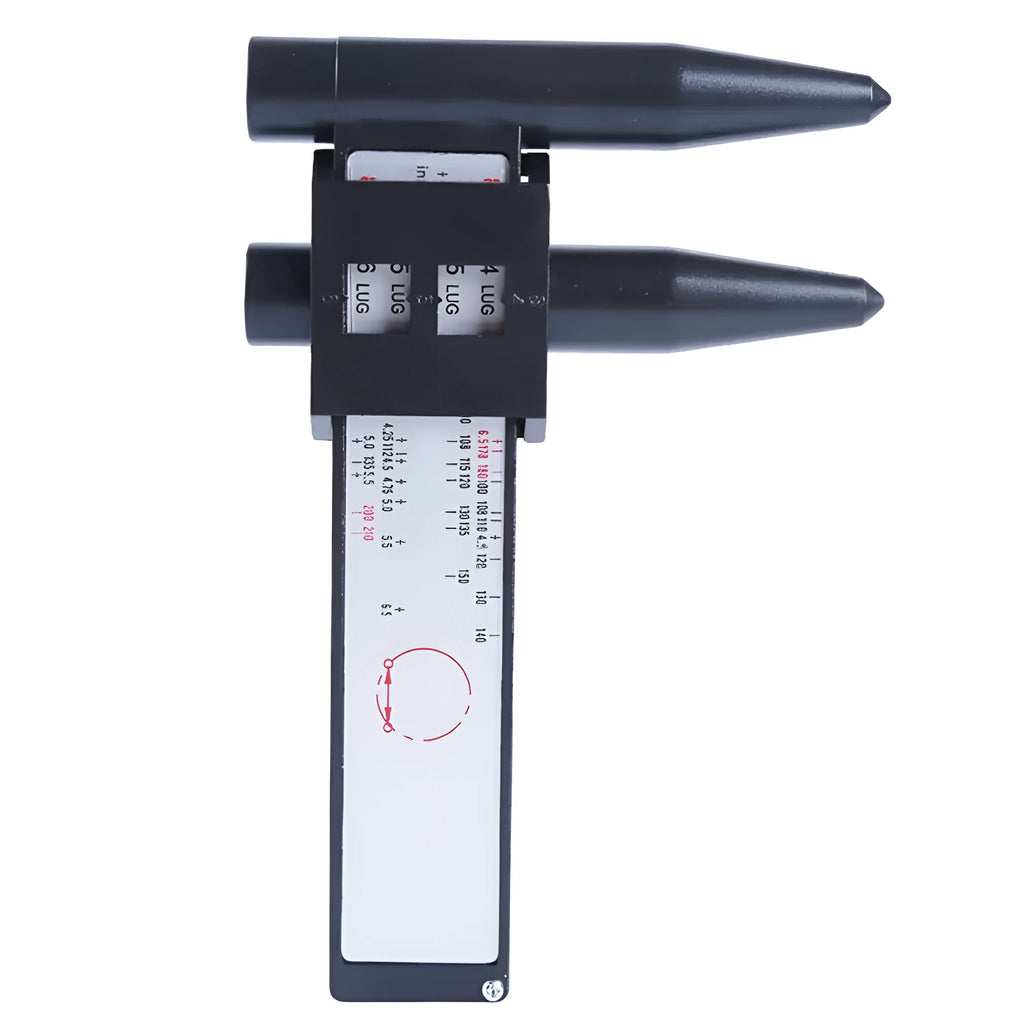 Digital electronic caliper measuring tool with plastic housing for hole distance measurement