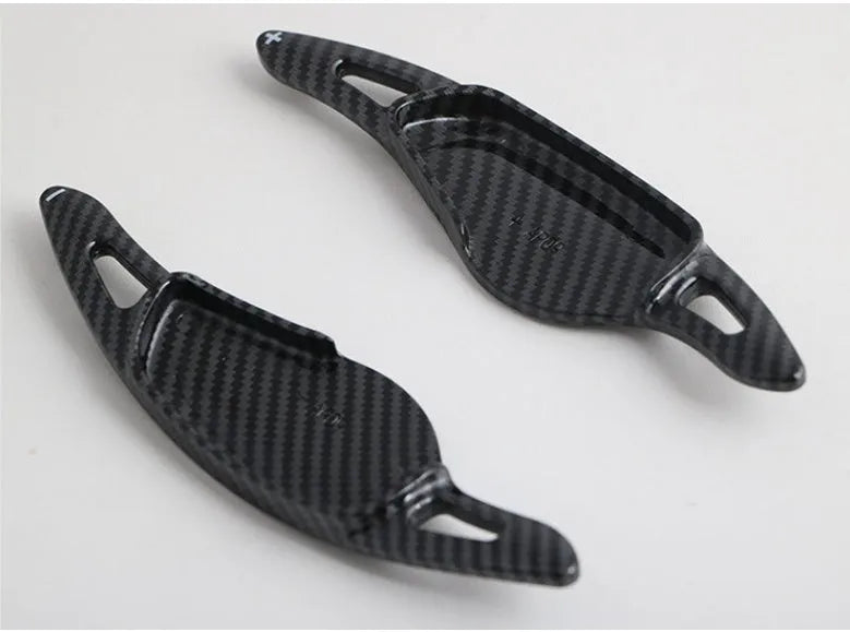 Carbon fibre steering wheel shift paddle interior modification in five colour options