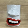 Colourful American style resin tissue paper holder ornament measuring 8.5 by 14.6 centimetres