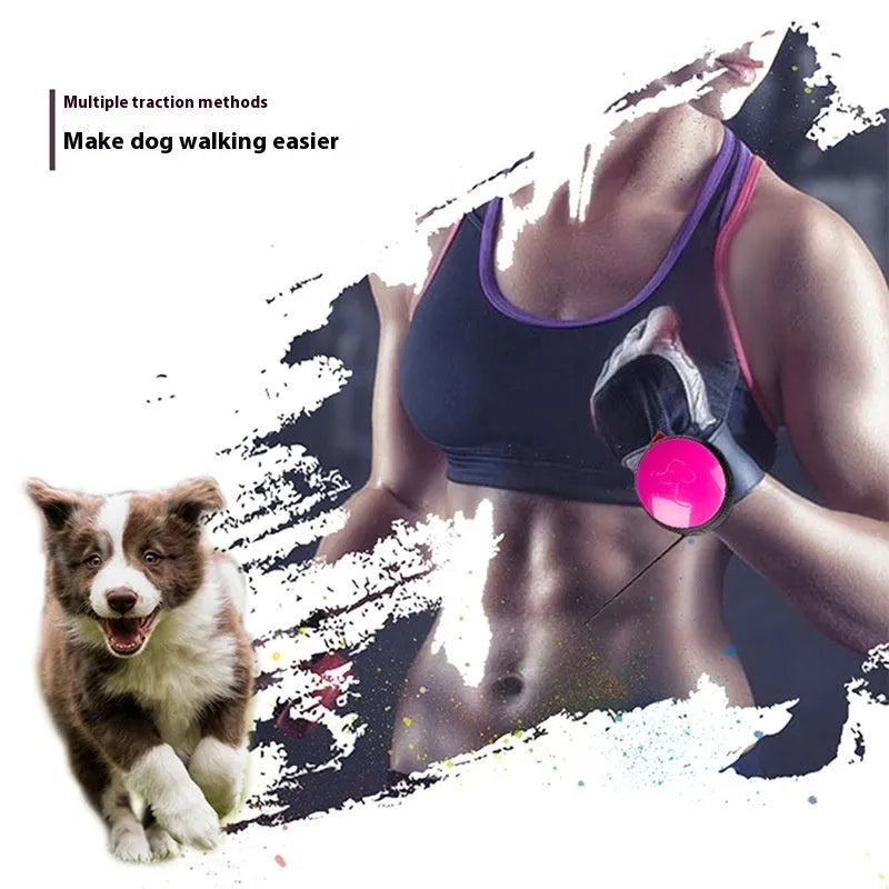 Retractable dog leash extended to 3 metres with holding hands grip in six colour options
