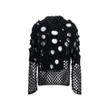 Black men's hoodie with pearl decorative elements on hood, loose fit thin fabric construction