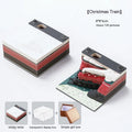 3D sticky notes with Qingshui Temple paper carving and Christmas Train cover design