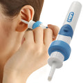 Electric ear scoop ear cleaner with soft silicone tips for home ear cleaning