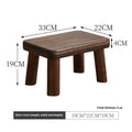 Distressed wooden changing stool with bracket structure for living room shoe changes