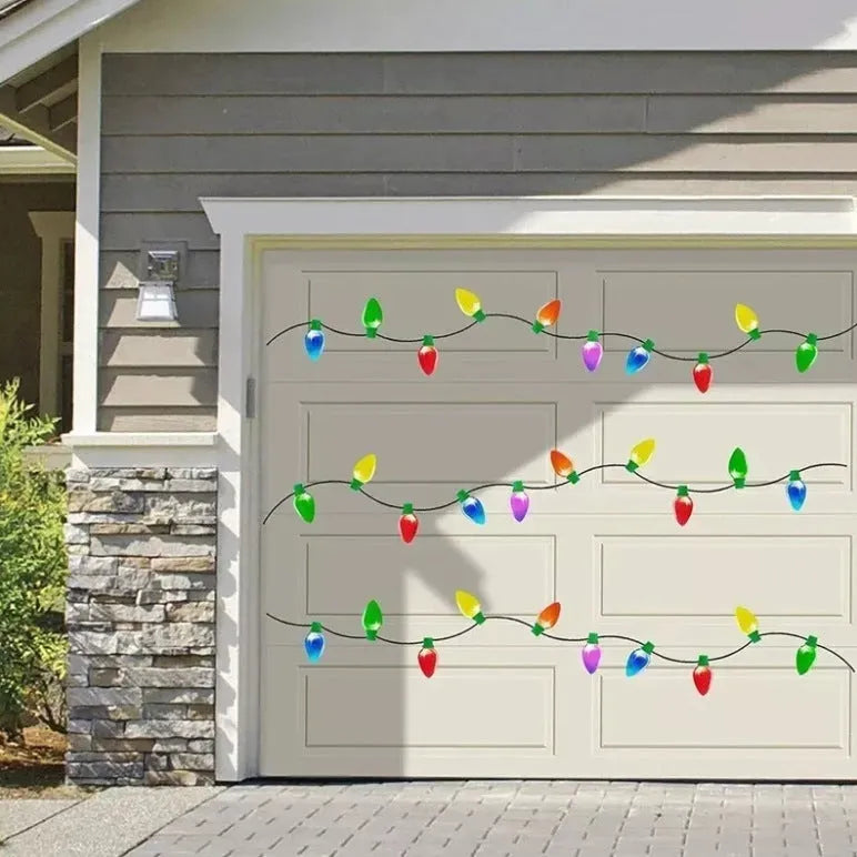 Christmas magnetic light bulb reflective paste set with 24 bulbs and 12 wires for metal surfaces