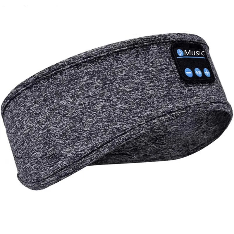 Bluetooth headscarf with built-in wireless music speaker, USB charging, black and heather gray colour options