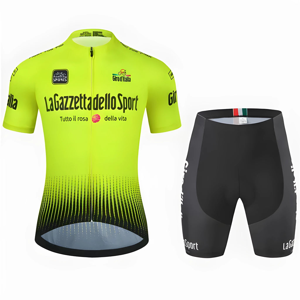 Road bike cycling short sleeve suit in quick-dry polyester for summer sports