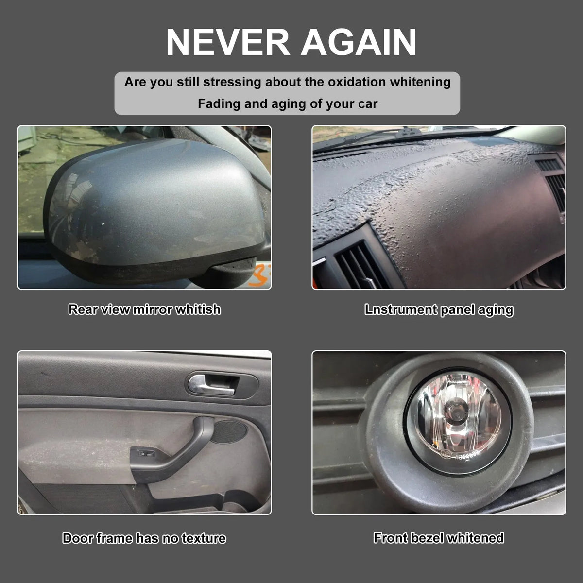100ml car plastic renovation agent set with sponge and cloth for automotive interior plastic cleaning