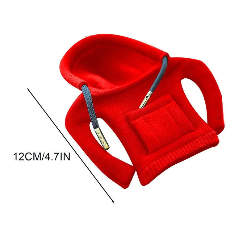 Pure cotton knitted gear lever sweater decoration in various colours on a car gear stick.