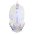 Wired luminous mouse for desktop in black or white with USB cable