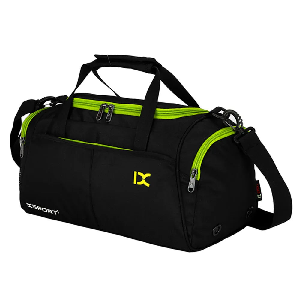 Fashion portable unisex yoga sports bag in polyester, solid colour, 39x19x23cm