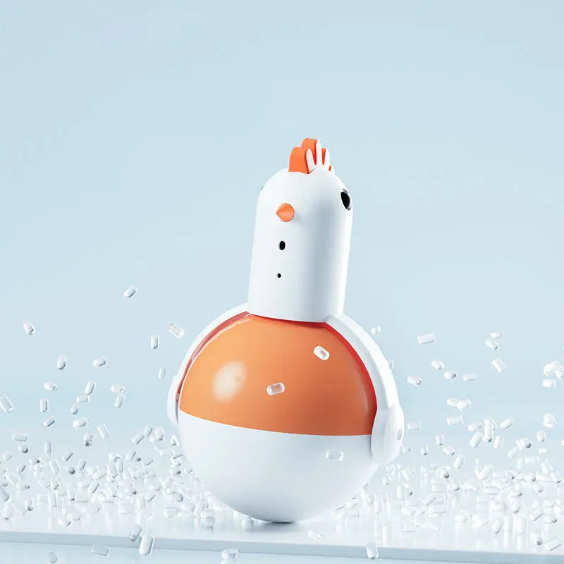 Green and orange electric cat toy chicken glass with laser sound functions