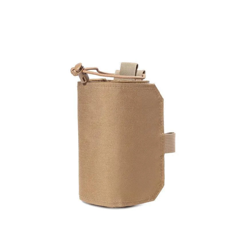 Oxford cloth adjustable heat-holding bottle cover in black or khaki for outdoor sports water bottles