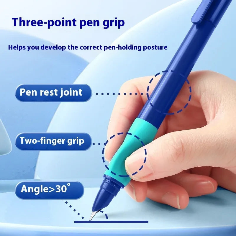 Student posture correction pen with ergonomic plastic shell in multiple colour options