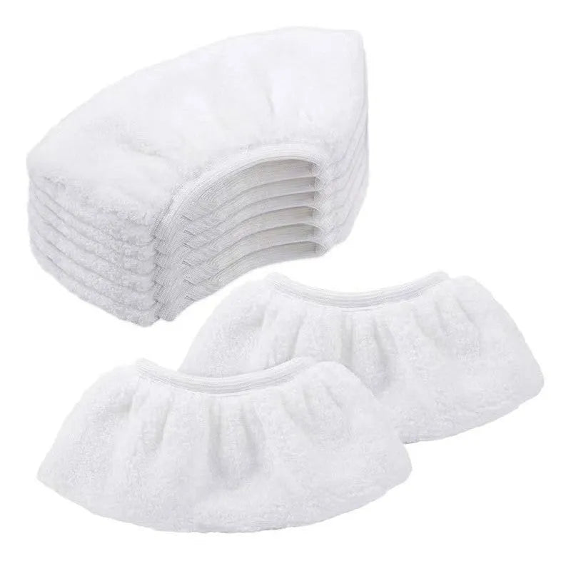 Microfiber mop cloth cover for handheld steam mop 19x8cm white hemming style