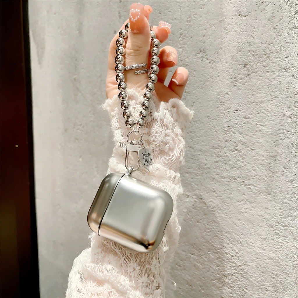 Matte plating finish TPU protective case for Apple AirPods and AirPods Pro Bluetooth headsets.