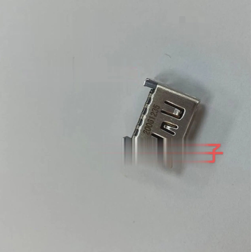 Silver HDMI host interface socket for gaming consoles and electronic hardware installations