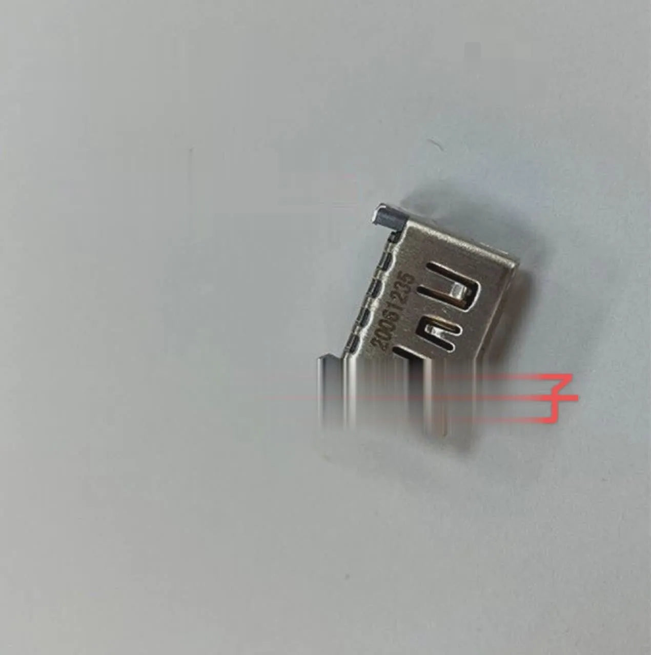 Silver HDMI host interface socket for gaming consoles and electronic hardware installations