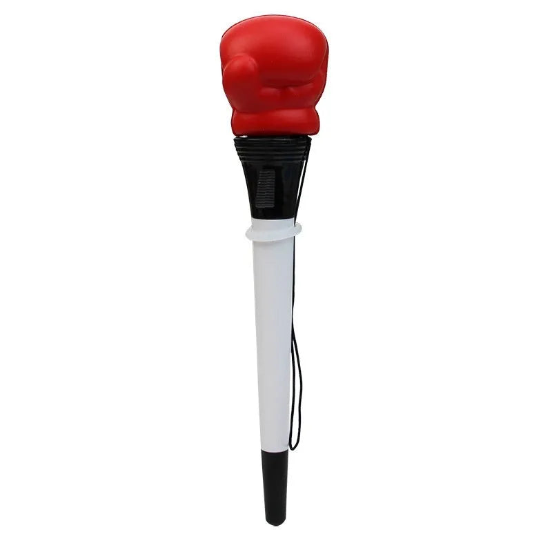 Four pressure relief boxing press ejection pens with 0.7mm bullet tips and black ink refills