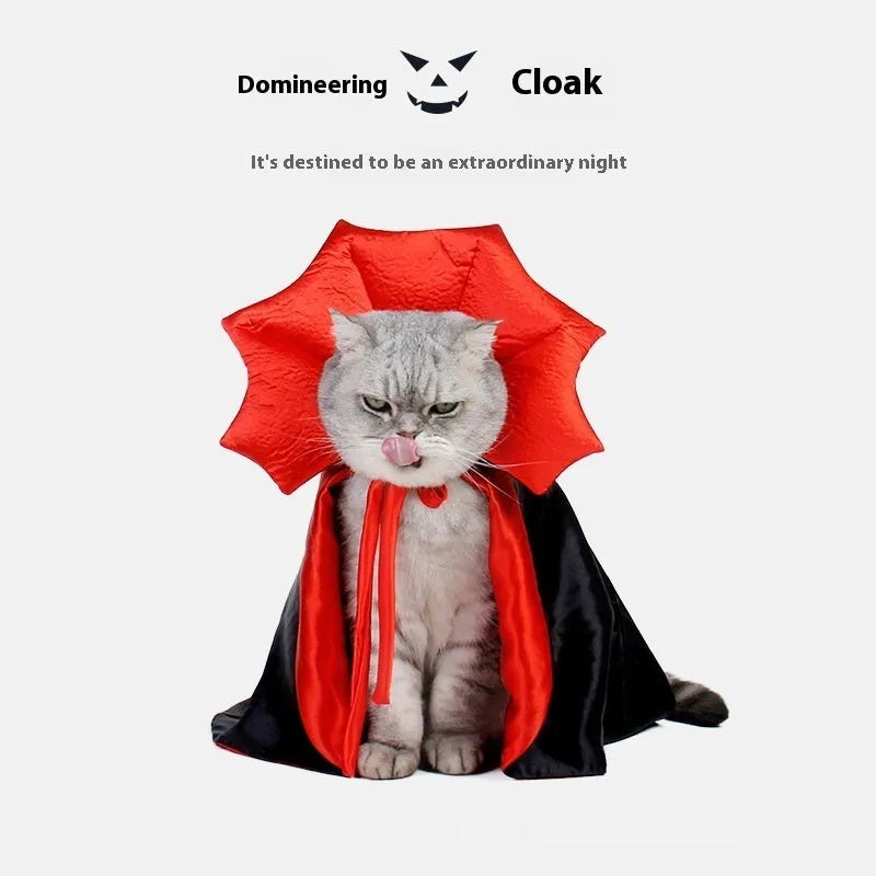Black and red Halloween costume for cat or dog with European and American styling