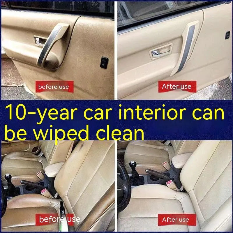 Wash free fabric roof foam decontamination cleaner bottles with cleaning towels and sponge wipes for interior ceiling cleaning