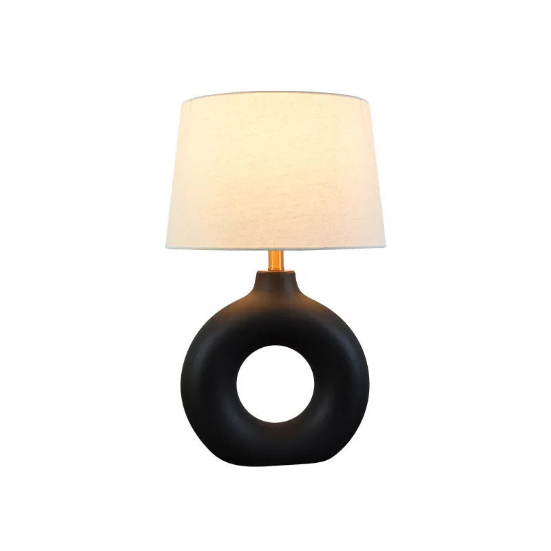 Feng Pottery ceramic table lamp with Japanese style design and button switch