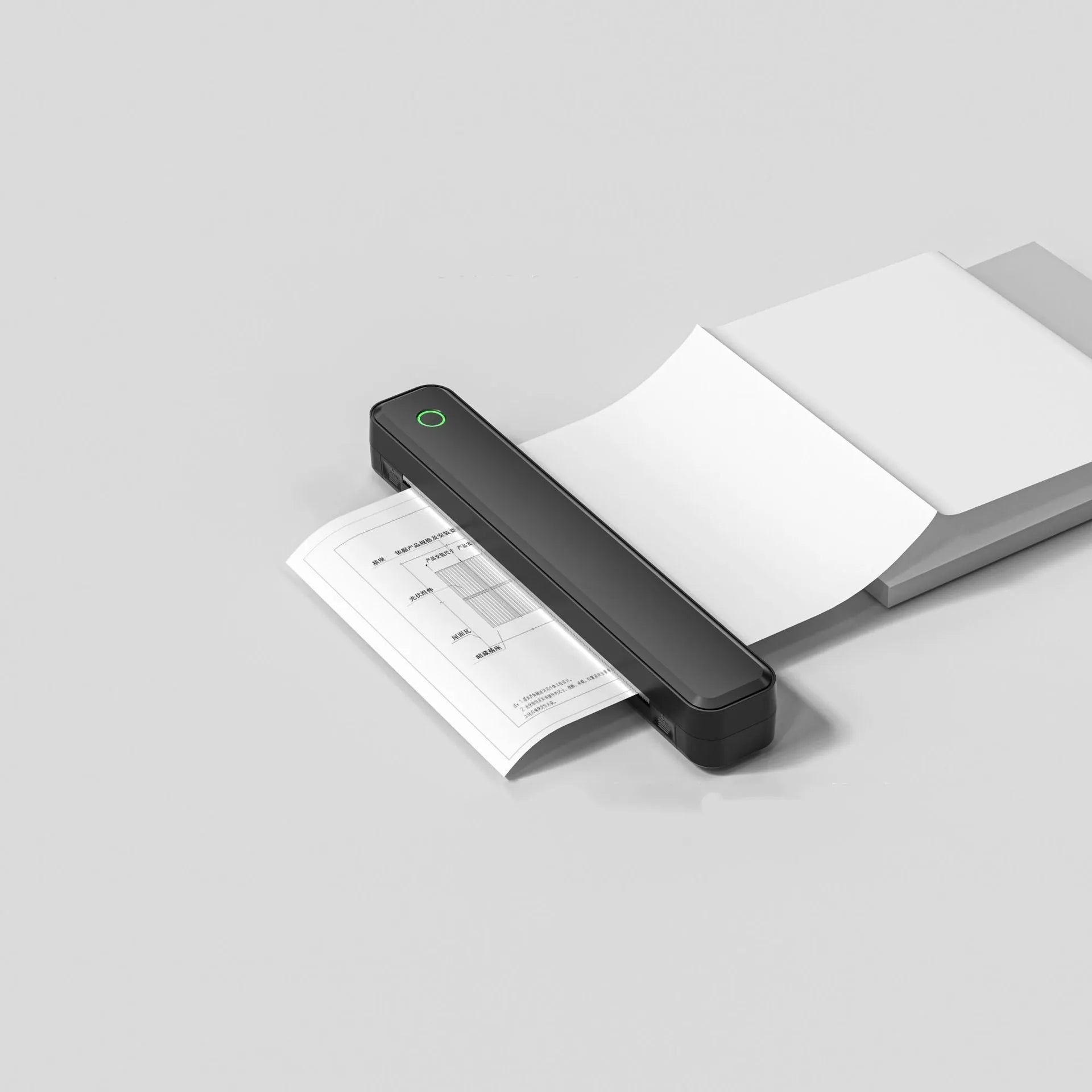 Black or white Bluetooth thermal printer for mobile phones with compact 295mm design