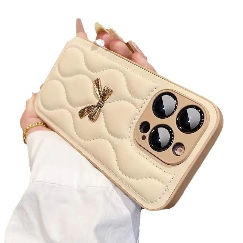 Shockproof all edge covered phone case in imitation leather, Brown Wallhang colour