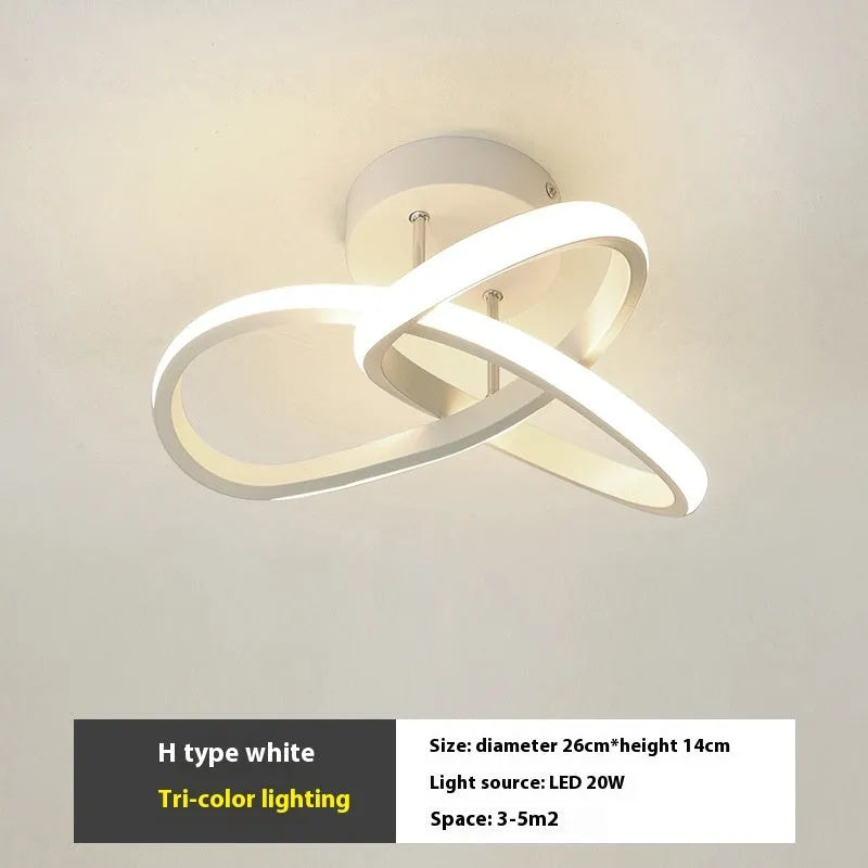 Aluminium rectangular LED ceiling light with special-shaped shade in black finish