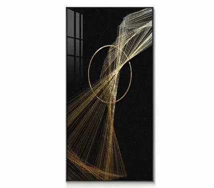 Modern abstract geometric frameless canvas wall art