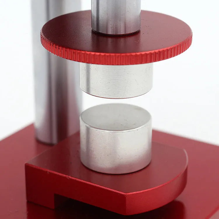 Watch repair spiral cap presser with capsulator device and 20 plastic moulds for case back removal