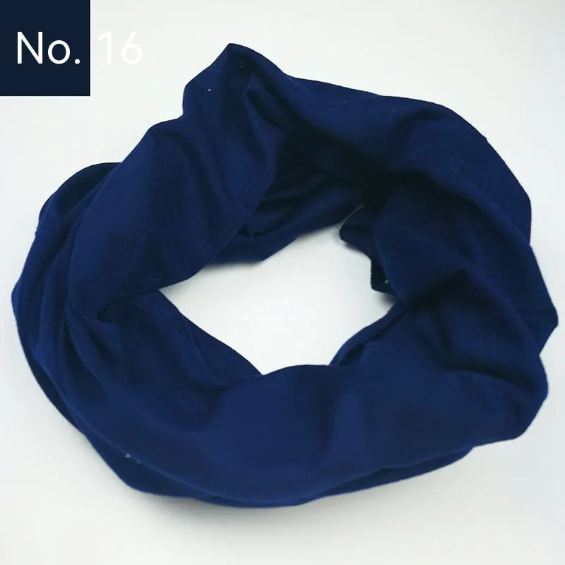 Seamless magic headscarf in polyester for outdoor sports showing tube bandana design