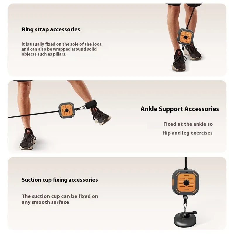 Power pump chest expander with adjustable resistance in vibrant orange on white background