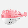 Mint Toys silicone fish-shaped cat chew toy for dental cleaning and play in assorted colours.