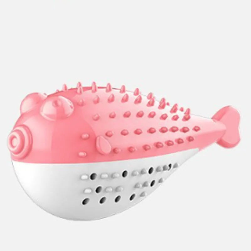 Mint Toys silicone fish-shaped cat chew toy for dental cleaning and play in assorted colours.