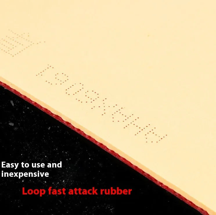 Fast Attack Sticky Classic-50 table tennis bat with anti-rubber in red or black, thick or medium thick sponge options.