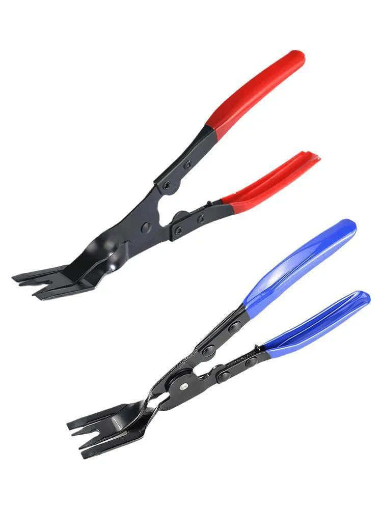 Blue automotive door panel removal pliers with 240mm forged steel construction