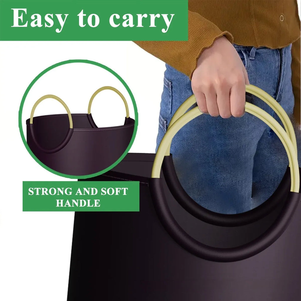 Round portable outdoor trash can with 38cm diameter and 72cm height, made from PP plastic